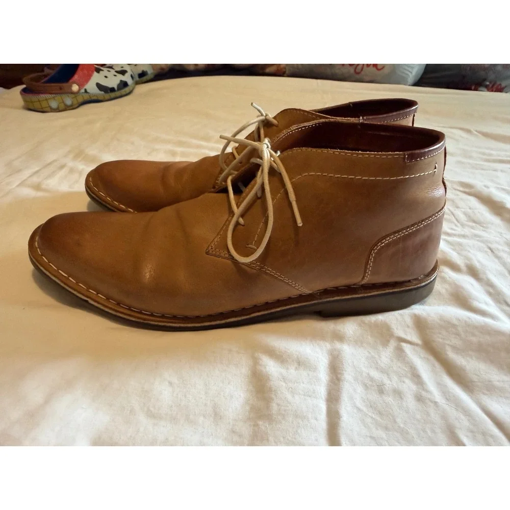 Steve Madden Hestonn 217 Tan Leather Chukka Boots Mens 11.5 Ankle Desert Boots